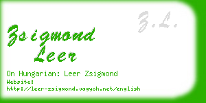 zsigmond leer business card